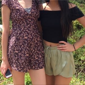 Light green flowy shorts